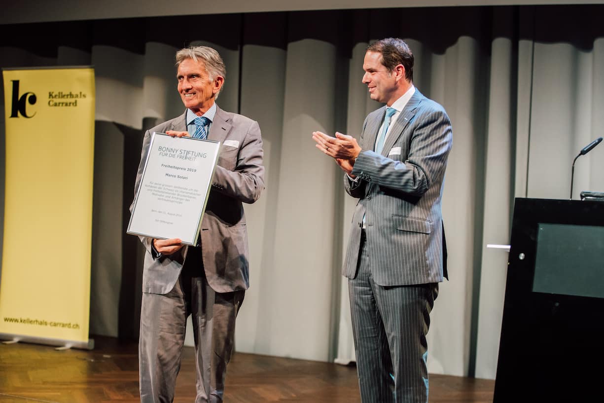 Marco Solari (Locarno Film Festival) und Beat Brechtbühl (Kellerhals-Carrard)