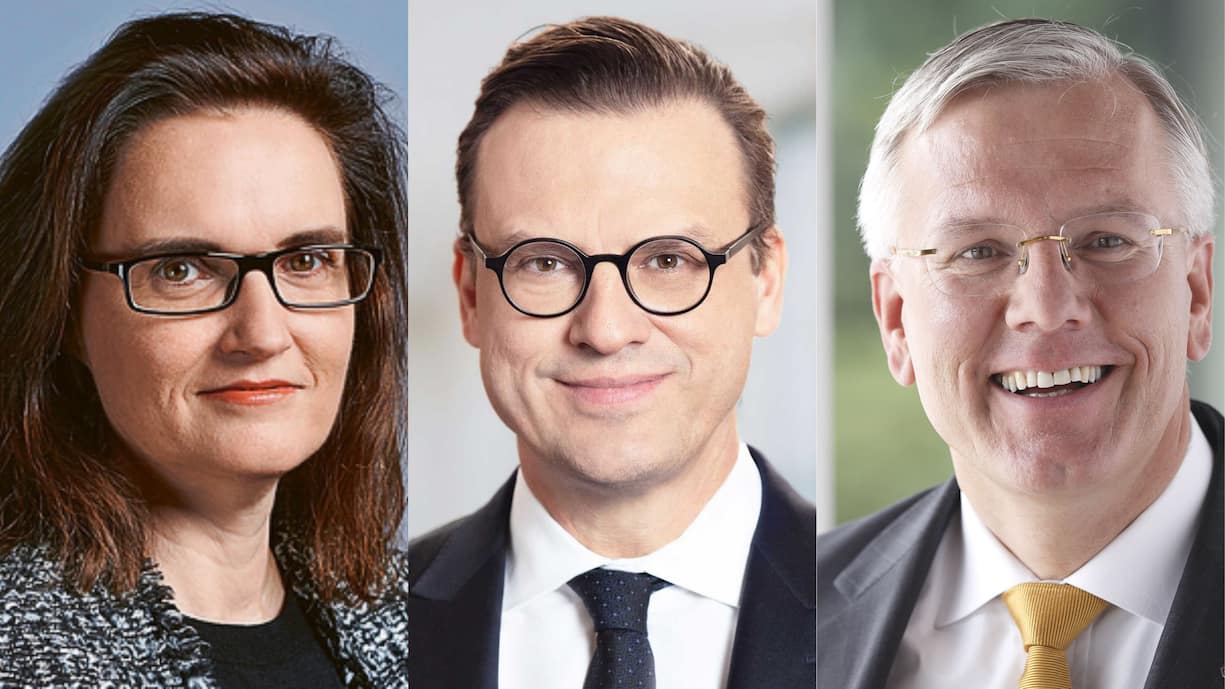 Marlene Amstad, Patrick Frost, Christoph Franz 