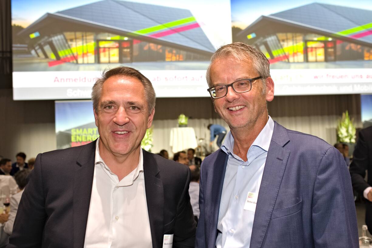 Martin Schweikert, Leiter Unternehmenskommunikation, BKW;Stefan Batzli, Geschäftsführer, AEE SUISSE