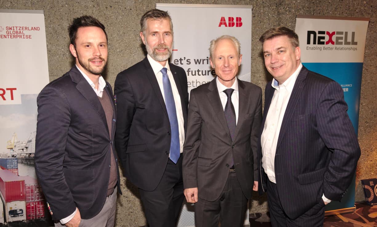 Die Sponsoren: Simon Krappl, Volvo Car Switzerland AG; Rustan Nicander, Saab AB; Jean-Christoph Deslarzes, ABB Ltd. Switzerland; John Sas, Nexell GmbH