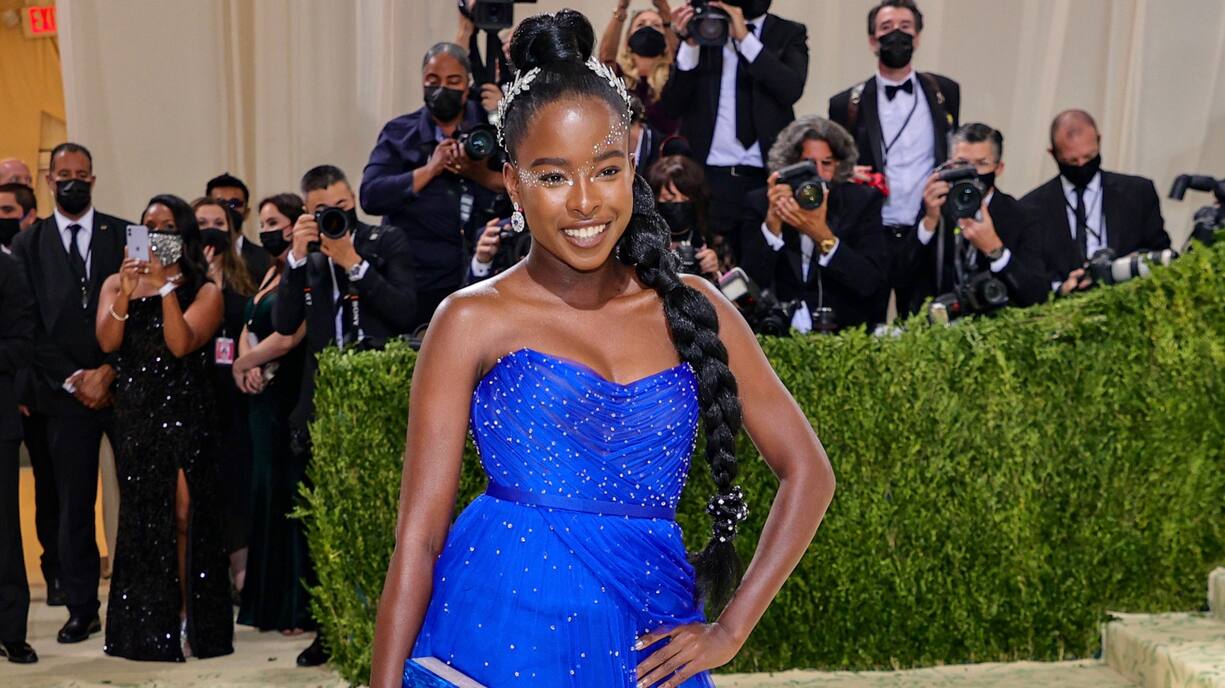 NEW YORK, NEW YORK - SEPTEMBER 13: Co-chair Amanda Gorman attends The 2021 Met Gala Celebrating In America: A Lexicon Of Fashion at Metropolitan Museum of Art on September 13, 2021 in New York City. (Photo by Theo Wargo/Getty Images)