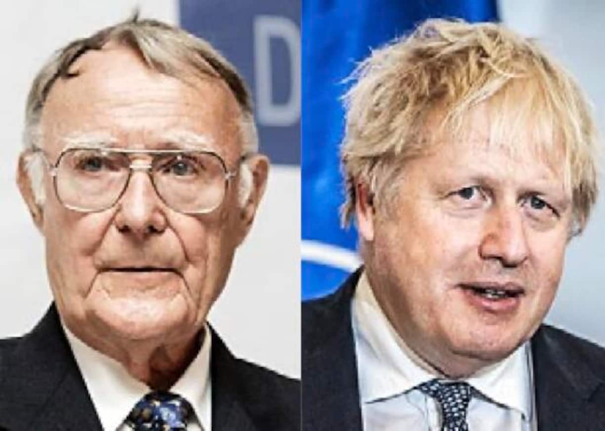 Ingvar Kamprad (l.), Boris Johnson.