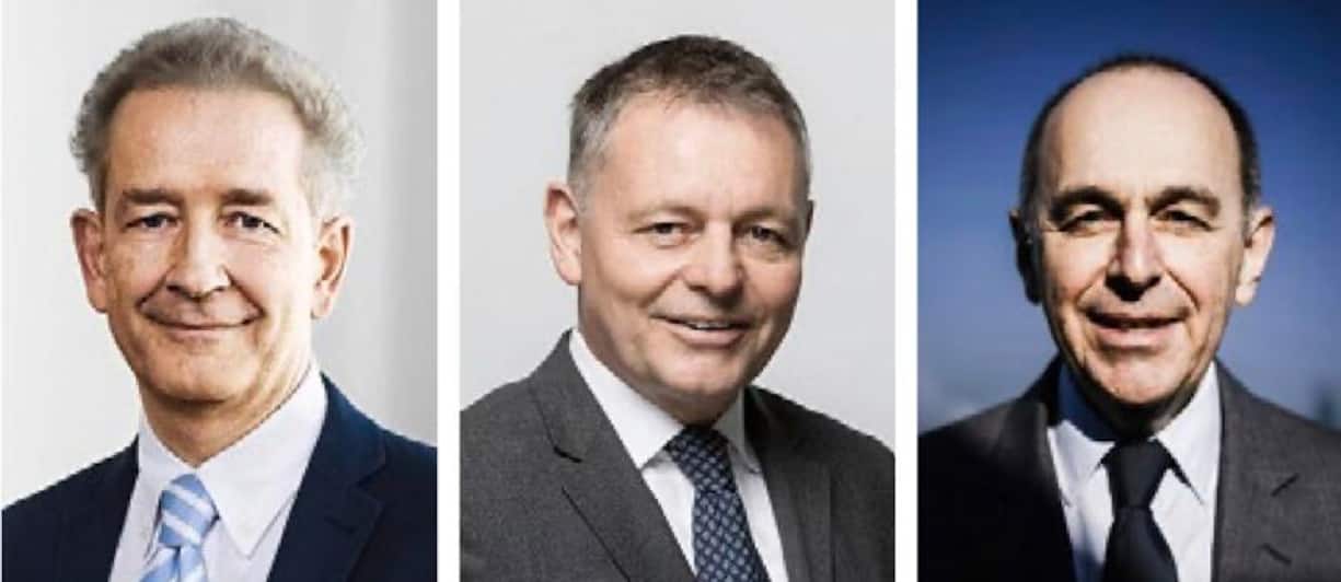 Adrian Bult, Thomas Sieber, Pietro Supino (v.l.).
