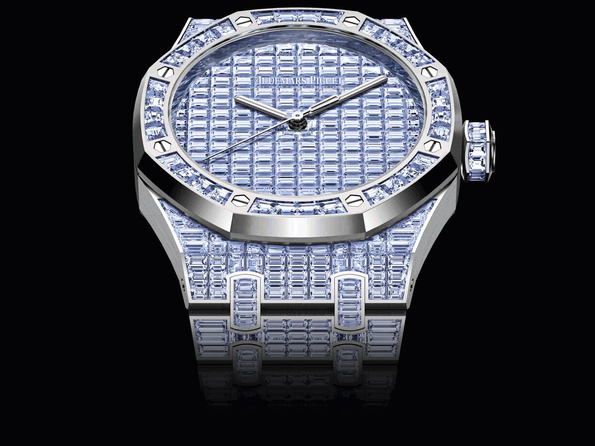Die Audemars Piguet Royal Oak mit blauen Diamanten.