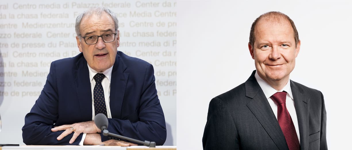 Portraits von Guy Parmelin (links) und Valentin Vogt