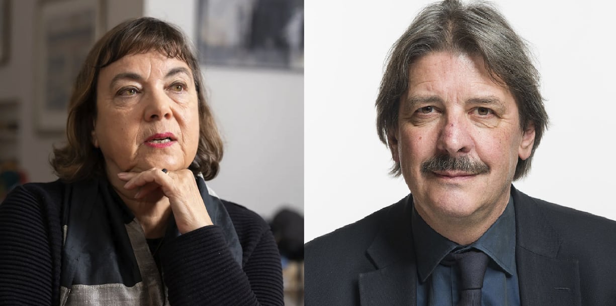 Portraits von Rita Schiavi, links, und Paul Rechsteiner, rechts