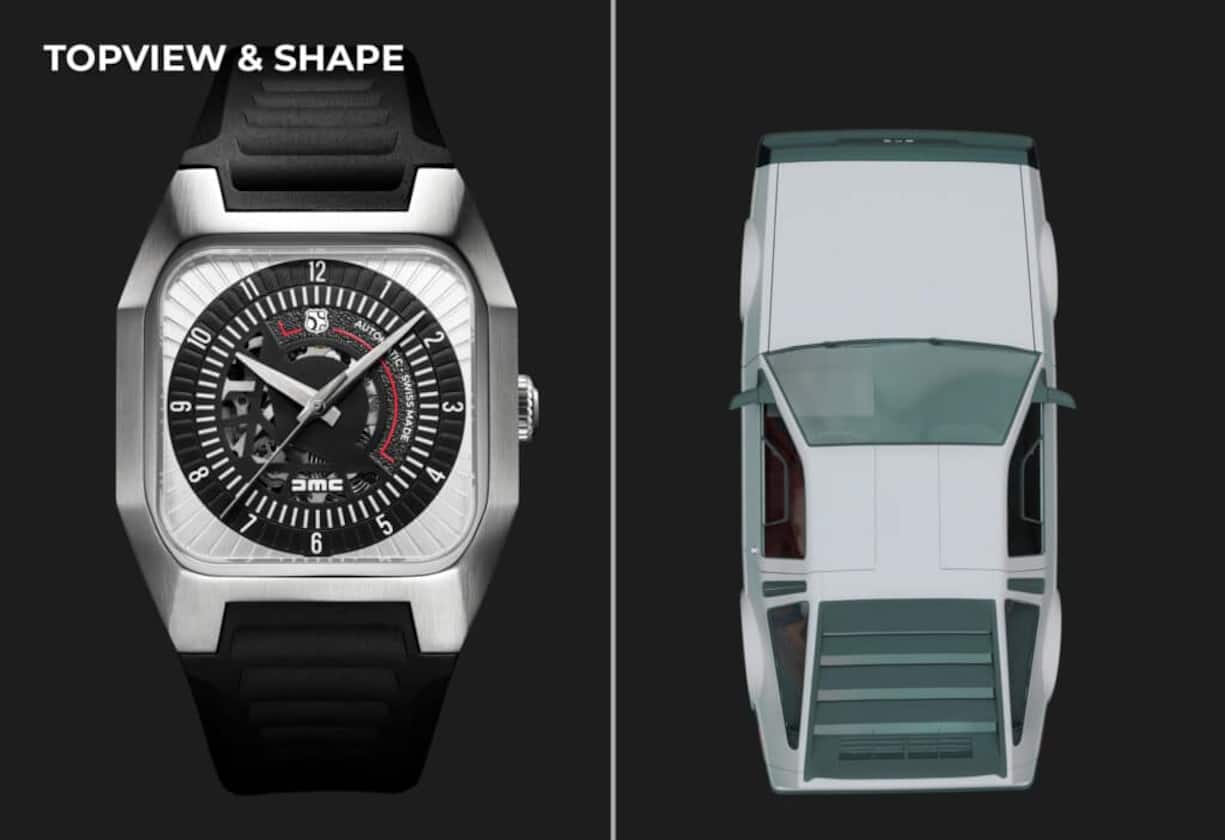 Das Gehäuse wie die Carosserie: Die SPX DeLorean von Rec Watches