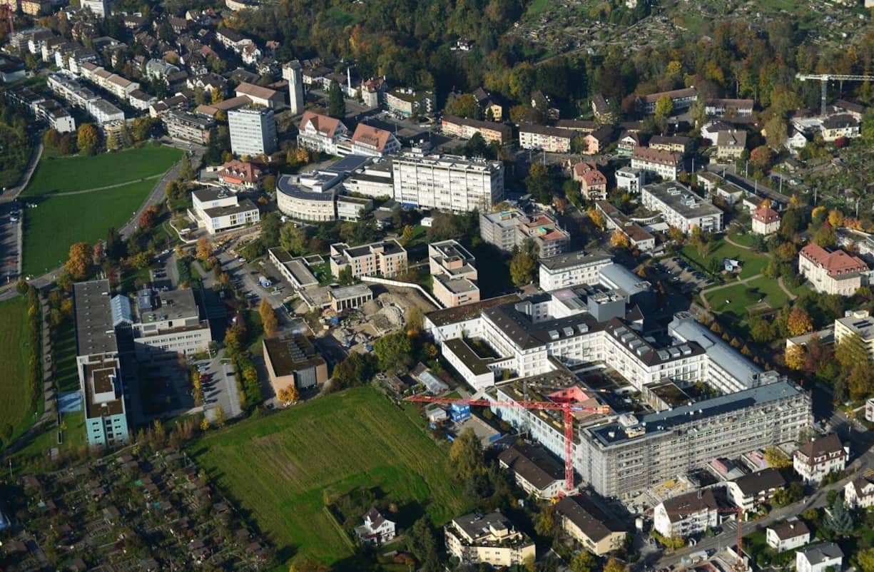 Luftaufnahme vom Gesundheitscluster Lengg
