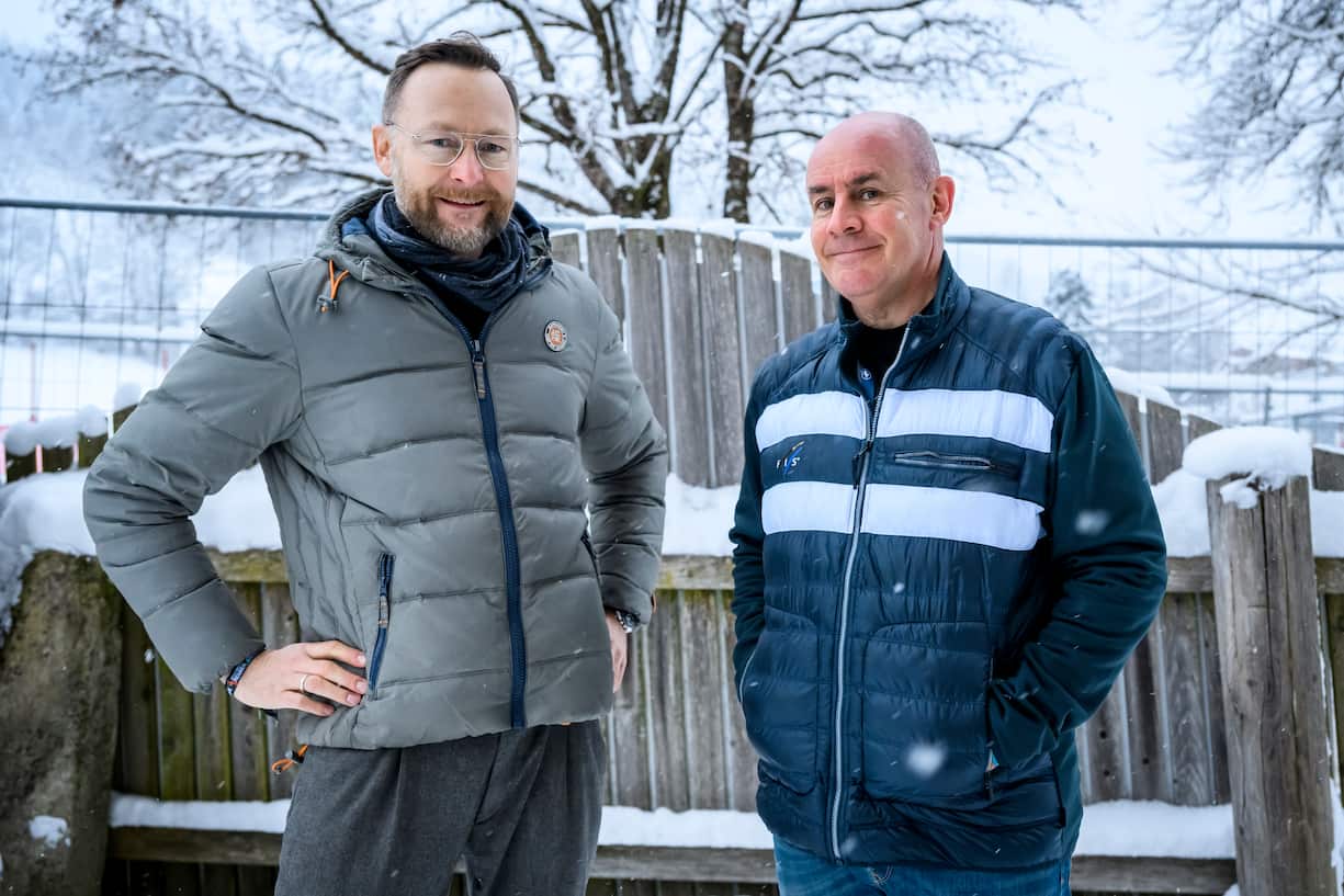 Johan Eliasch rechts und links von ihm BILANZ-Autor Erich Gerbl.