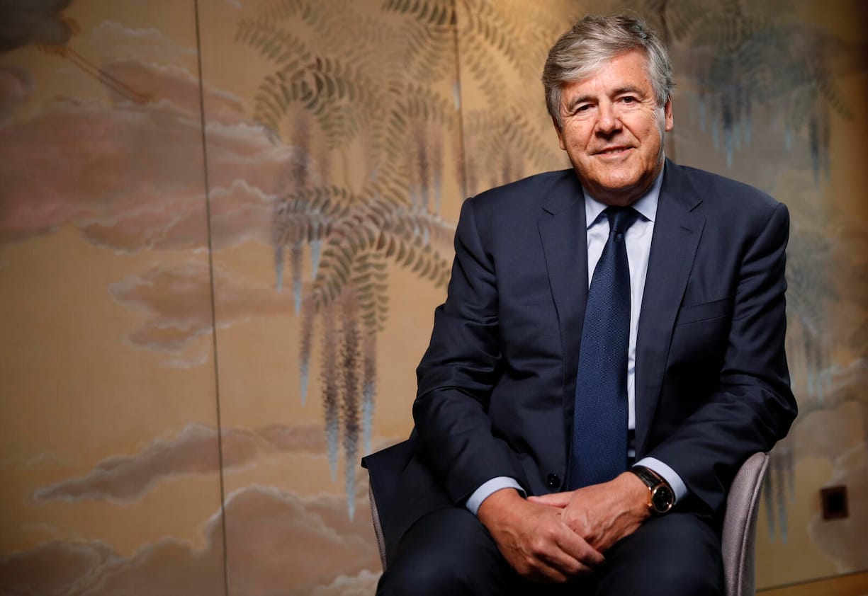 Josef Ackermann poses for a Photograph before a Bloomberg Television interview in Zurich, Switzerland, on Monday, Sep. 3, 2018. Photographer: Stefan Wermuth/Bloomberg