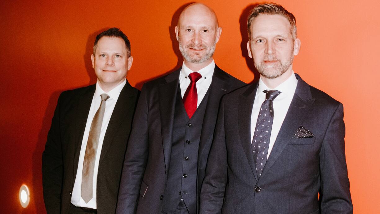 Dominik Kaufmann, Daniel Gasser, Renato Flückiger von der Valiant Bank