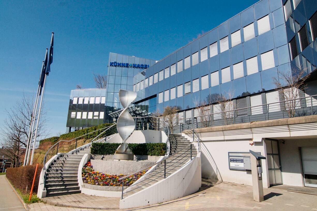 2FKYH8A Schindellegi, Zurich, Switzerland - 28th March 2021 : Kuehne + Nagel International headquarters building in Schindelleggi. Kuehne + Nagel Internationa
