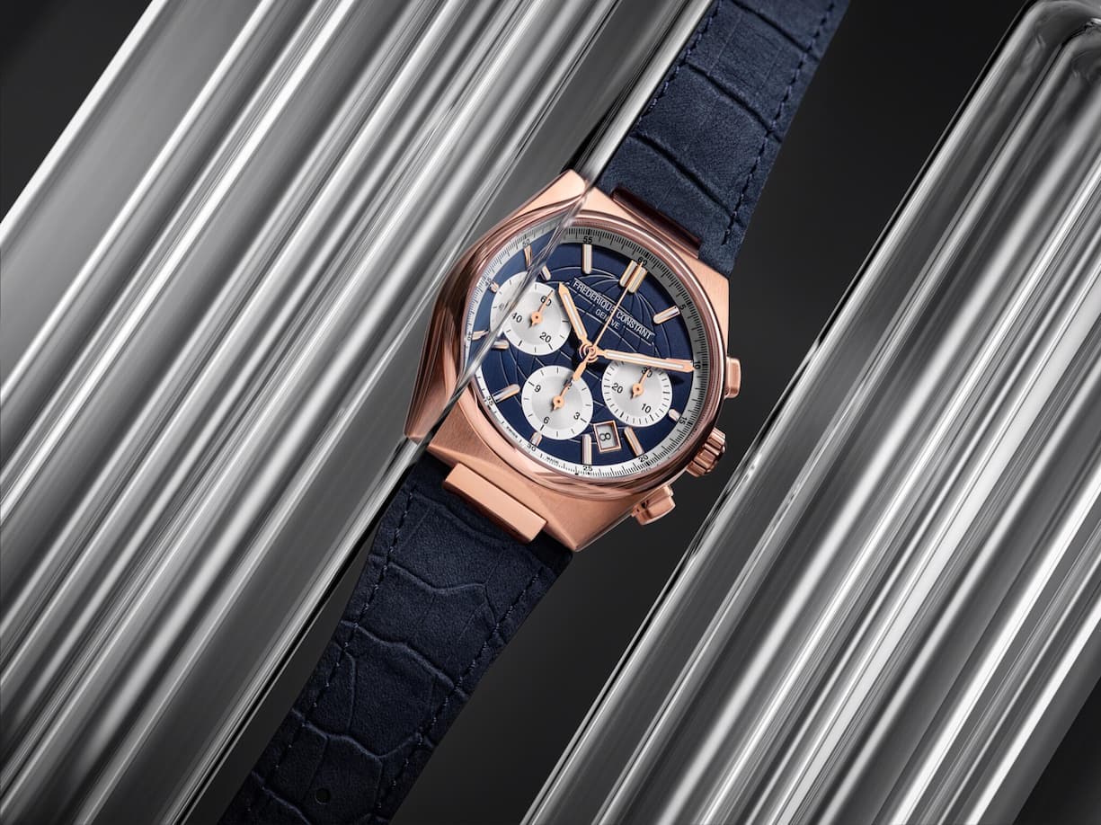 Der Hitghlife Chronograph mit rotgoldenem Stahlgehäuse