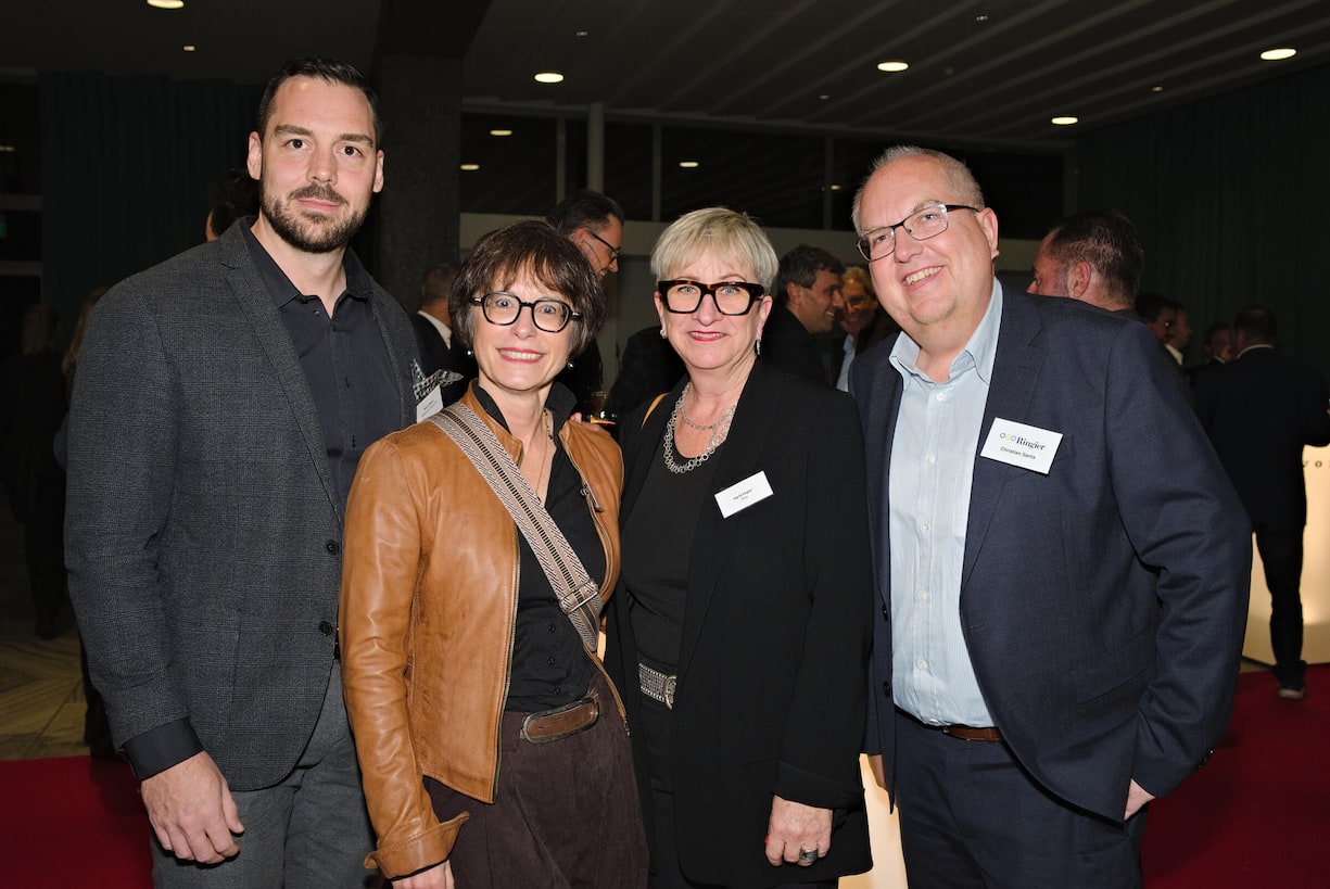Marco Pfister, Adisfaction-Annex AG; Monika Schreiner, LGT Gruppe Holding AG; Ingrid Ziegler, zPlus; Christian Santa, Ringier Advertising