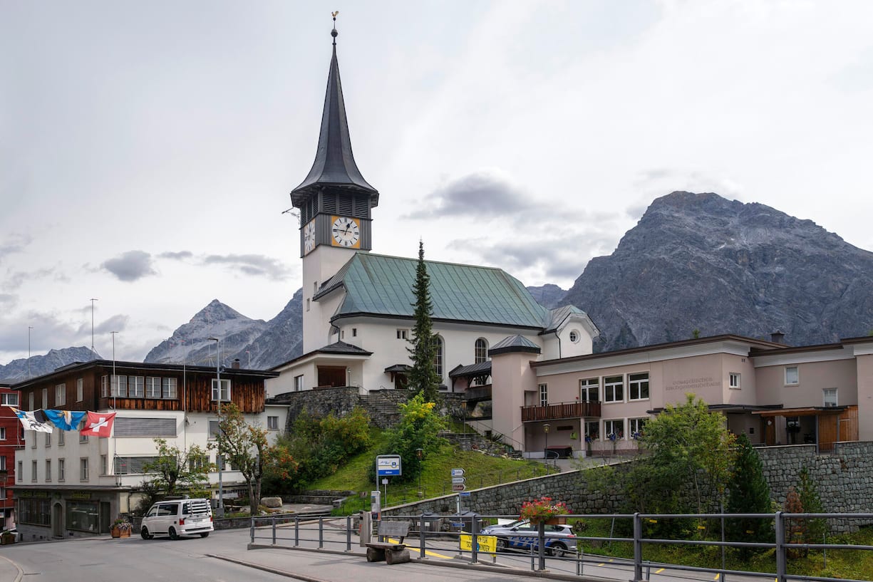Evangelische Dorfkirche, Arosa, Graubünden, Schweiz, 
