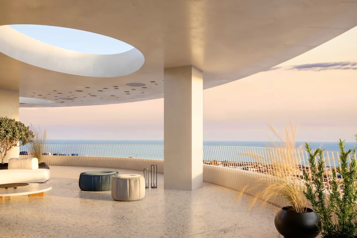 Aussicht von einer Luxuswohnung in der Überbauung «The Ellinikon» in Athen (Visualisierung: Lamda Development).