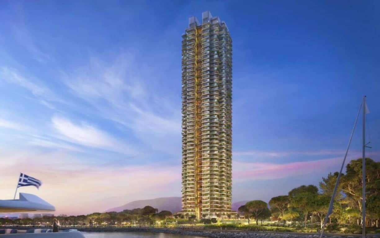 Riviera Tower  in der Überbauung «The Ellinikon» in Athen (Visualisierung:  Lamda Development).