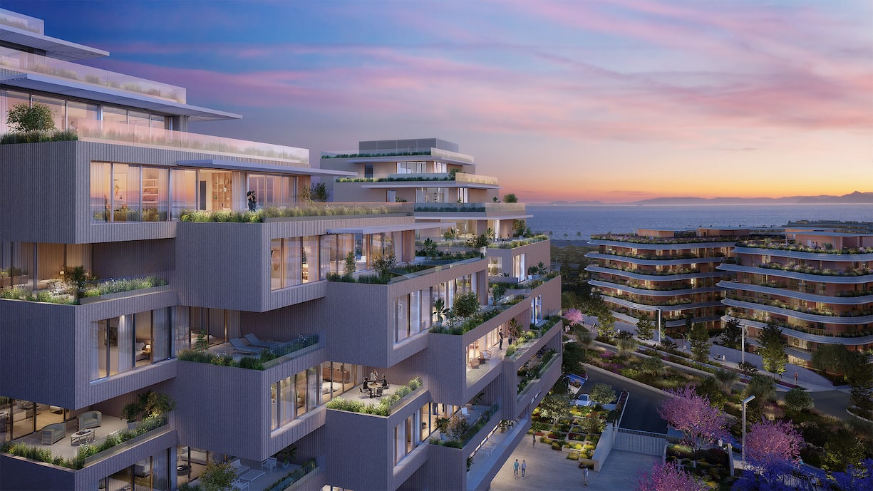 Gebäude von «Little Athens» in der Überbauung «The Ellinikon» in Athen (Visualisierung: Lamda Development).