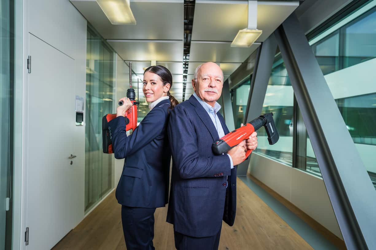 Michael Hilti mit seiner Tochter Michèle Hilti