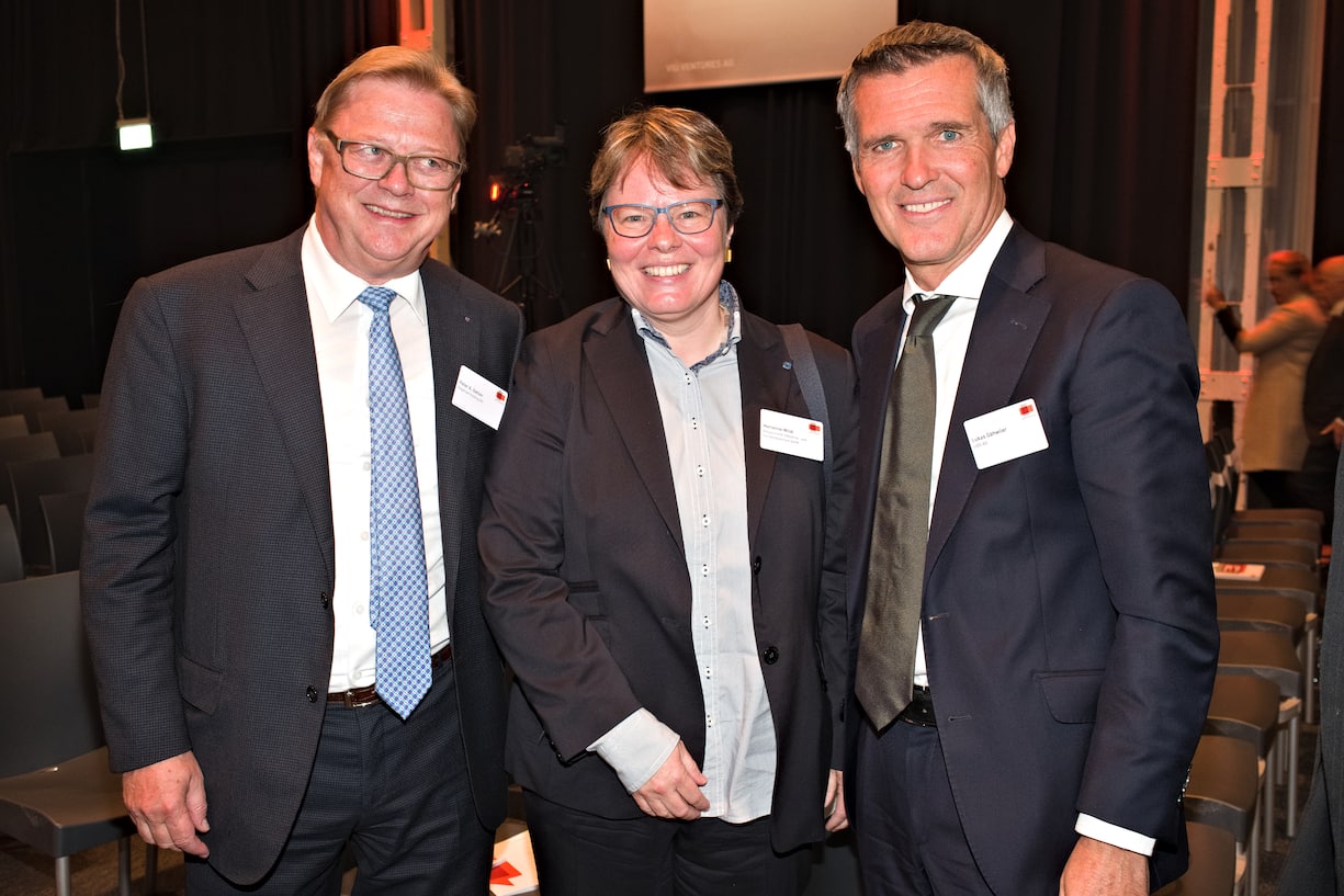 Pöeter A. Gehler, Siegfried Holding AG;Marianne Wildi, Aargauische Industrie- und Handelskammer AIHK;Lukas Gähwiler, UBS AG