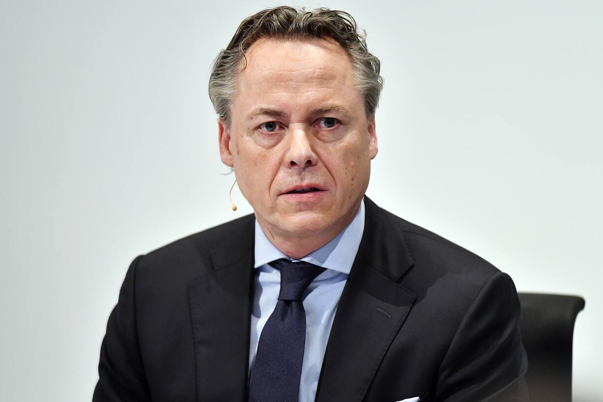 Ralph Hamers, new CEO of Swiss Bank UBS, during a press conference in Zurich, Switzerland, Thursday, February 20, 2020. Dutchman Ralph Hamers will replace Sergio Ermotti, who is still UBS boss, on November 1, 2020. (KEYSTONE/Walter Bieri)