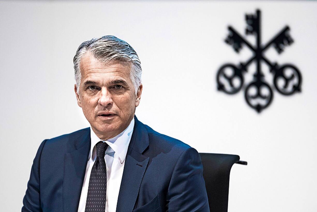Sergio Ermotti, CEO of Swiss bank UBS, speaks during a press conference announcing the bank's 2019 full year and fourth quarter result in Zurich, Switzerland, on Tuesday, January 21, 2020. (KEYSTONE/Christian Beutler)