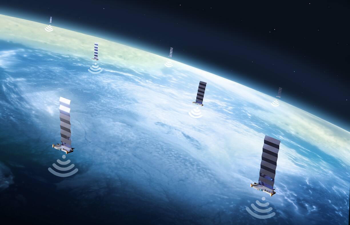 Illustration of SpaceX's Starlink network of satellites. (KEYSTONE/SCIENCE PHOTO LIBRARY/MARK GARLICK/SCIENCE PHOTO LIBRARY)