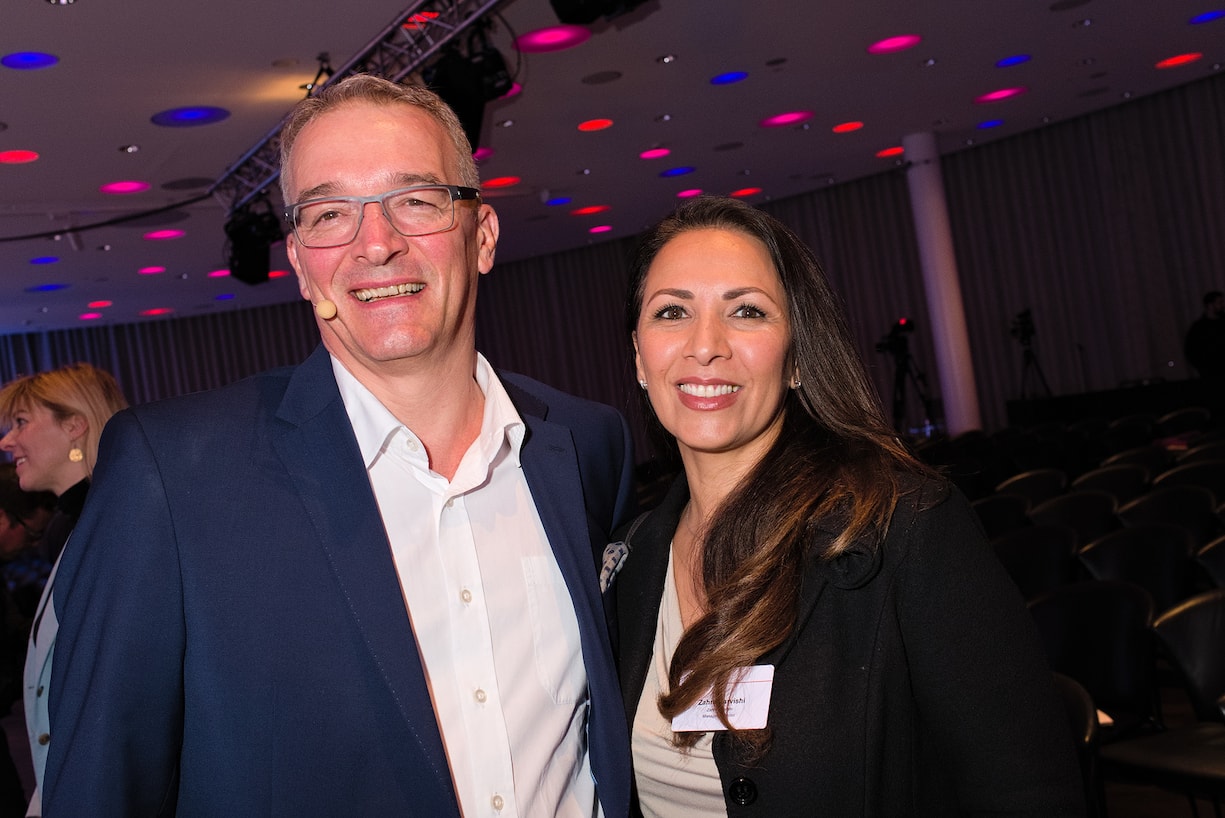 Stephan Isenschmid, Swiss Leadership Forum;Zahra Darvishi, managing director