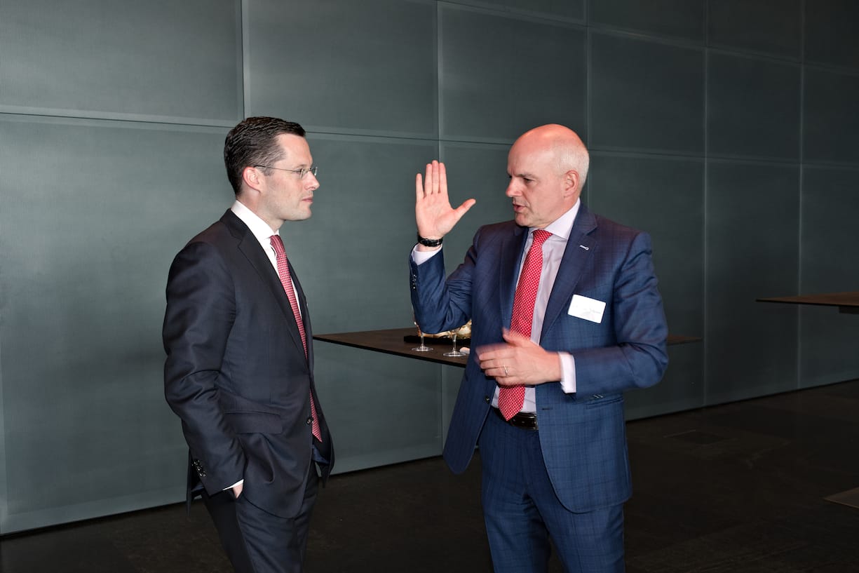 Stephan Zwahlen, Vorsitzender der Geschäftsleitung, Maerki Baumann& Co. AG; Christian Bidermann, Partner, Rahn+Bodmer Banquiers
