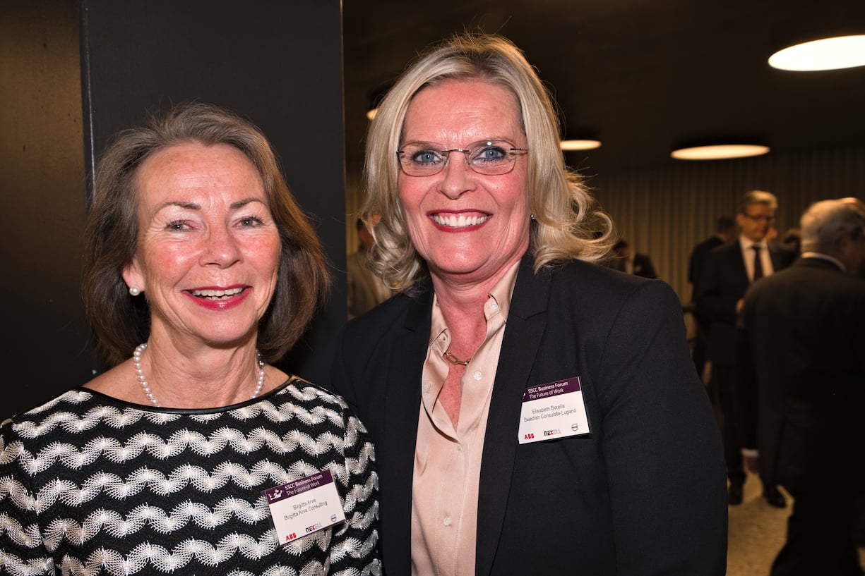 Zwei Schwedische Konsulinnen in der Schweiz;Birgitta Arve, Konsulin von Schweden in Zürich;Elisabeth Borella, Konsulin von Schweden in Lugano