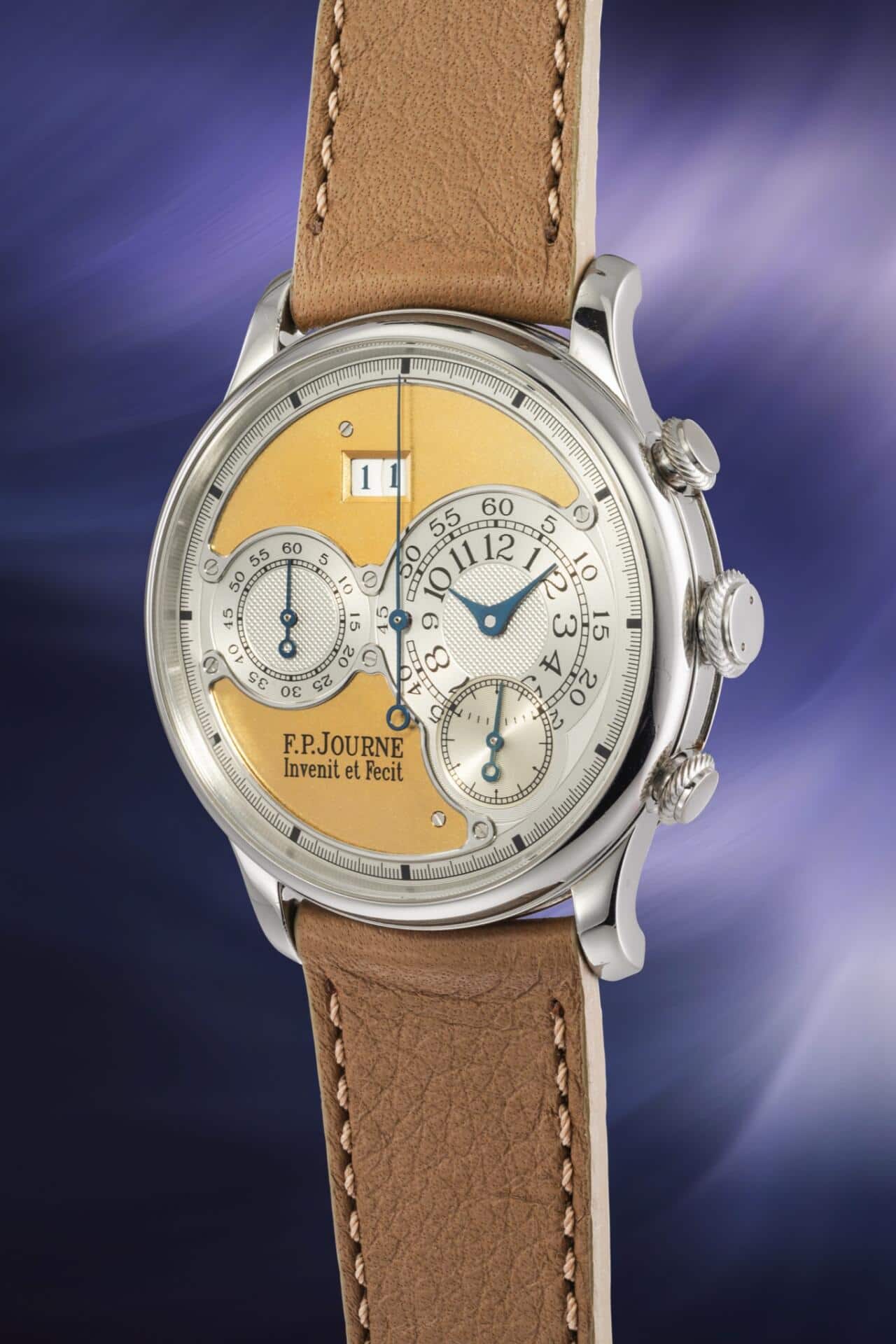 Octa Chronographe 38mm Brass Movement von F.P.Journe: Ein seltenes, frühes Modell in Platin aus dem Jahr 2001. Schätzpreis:&nbsp;150’000 bis 300’000 Fr.