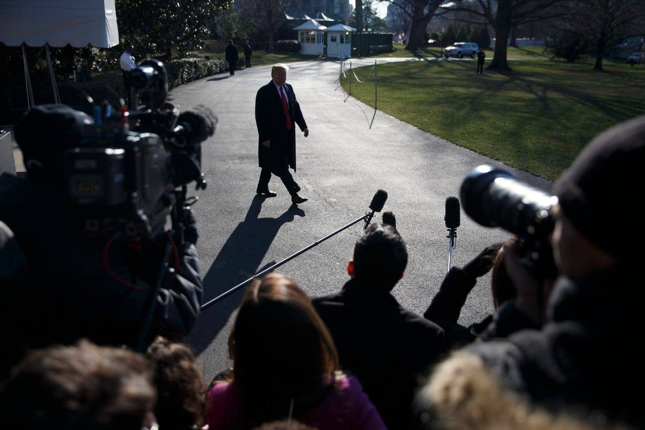 Donald Trump vor Journalisten