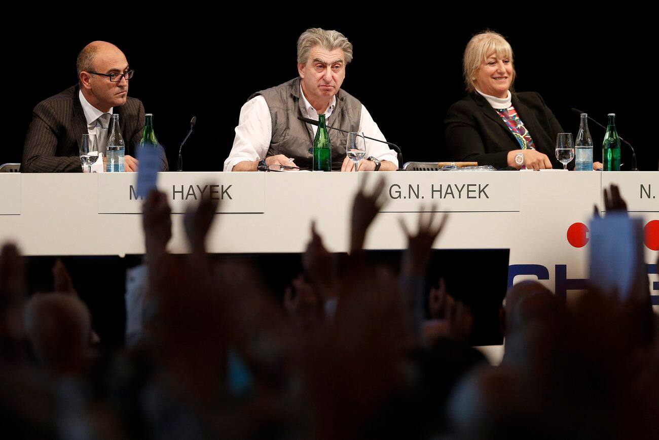 Swatch: Nick Hayek (m.), Nayla Hayek und Marc Alexander Hayek