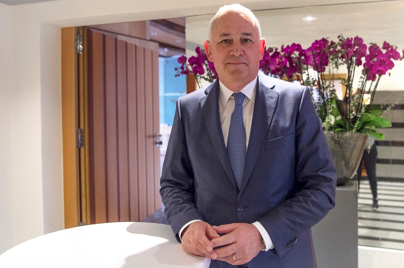 Andreas Buri, CEO Clientis AG, spricht waehrend der Jahresmedienkonferenz der Clientis Gruppe am Donnerstag, 15. Maerz 2018, in Zuerich. (KEYSTONE/Melanie Duchene)