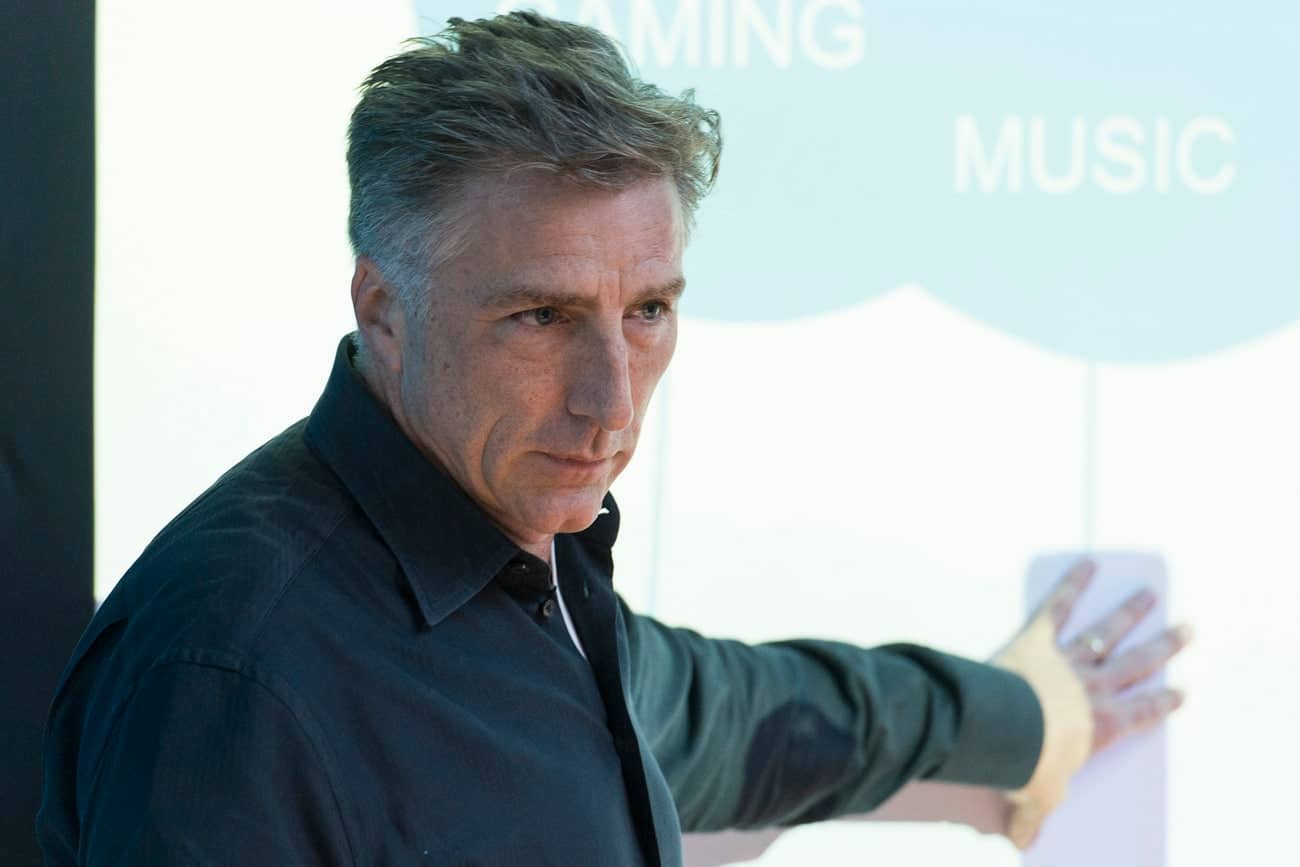 Bracken Darrell, CEO Logitech, spricht anlaesslich der Bilanzmedienkonferenz des Computerzubehoer-Herstellers Logitech, am Mittwoch, 26. April 2017, in Zuerich. (KEYSTONE/Thomas Delley)..