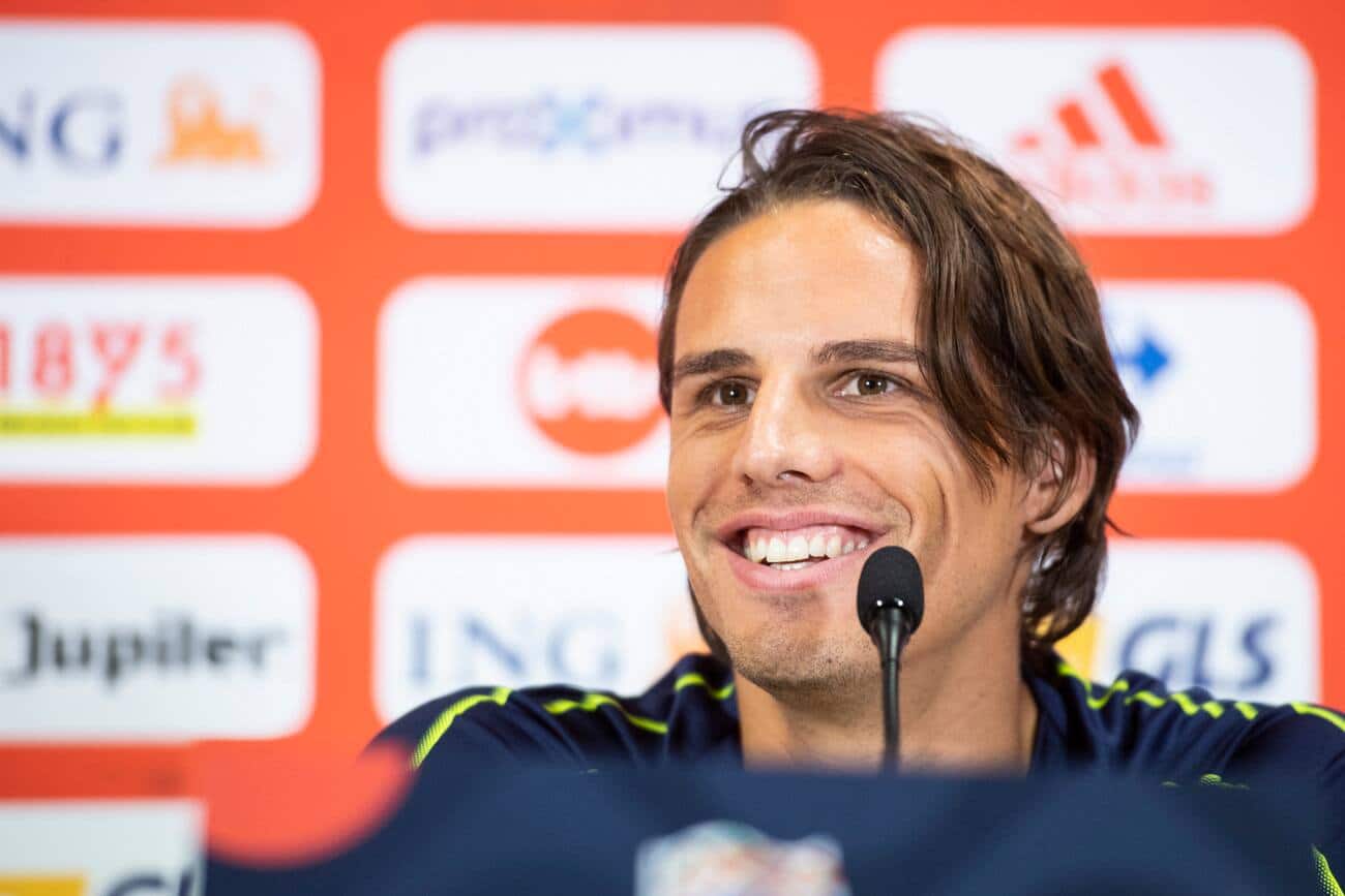 Switzerland's Yann Sommer speaks during the press conference the day before the UEFA Nations League soccer match between Belgium and Switzerland, at the King Baudouin Stadium, Brussels, on Thursday, October 11, 2018. (KEYSTONE/Ennio Leanza).