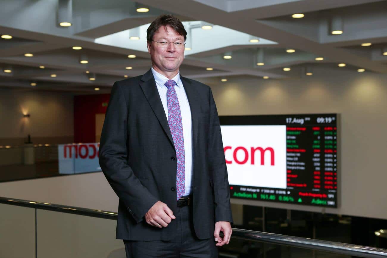 Ascom CEO Holger Cordes posiert am Rande der Medienkonferenz zu den Halbjahreszahlen von Ascom an der Medienkonferenz in Zuerich am Mittwoch, 17. August 2016. (KEYSTONE/Siggi Bucher)