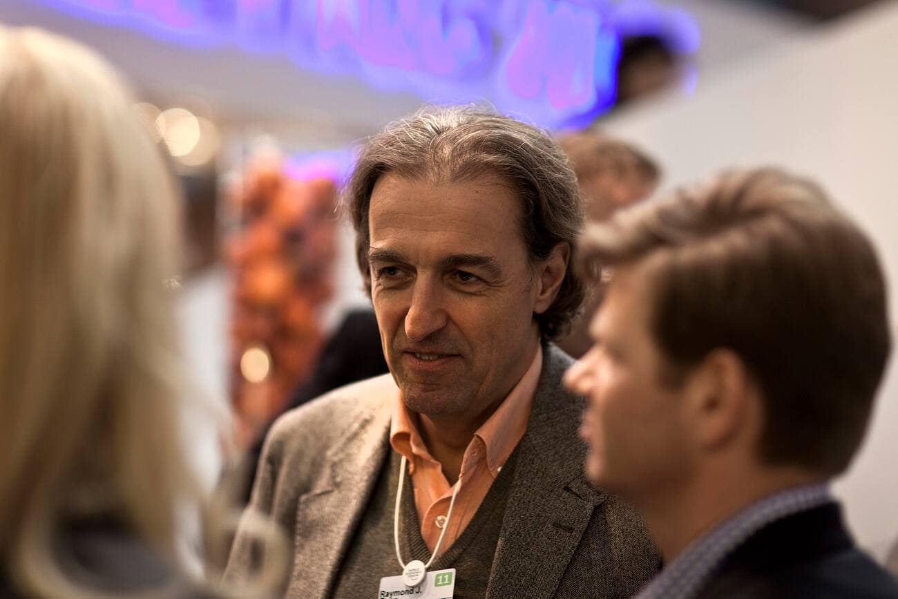 Raymond J. Baer, president of the board of directors of bank Julius Baer, talks to other conference participants during a break at the 41th edition of the World Economic Forum WEF in Davos in the canton of Grisons, Switzerland, pictured on January 28, 2011.