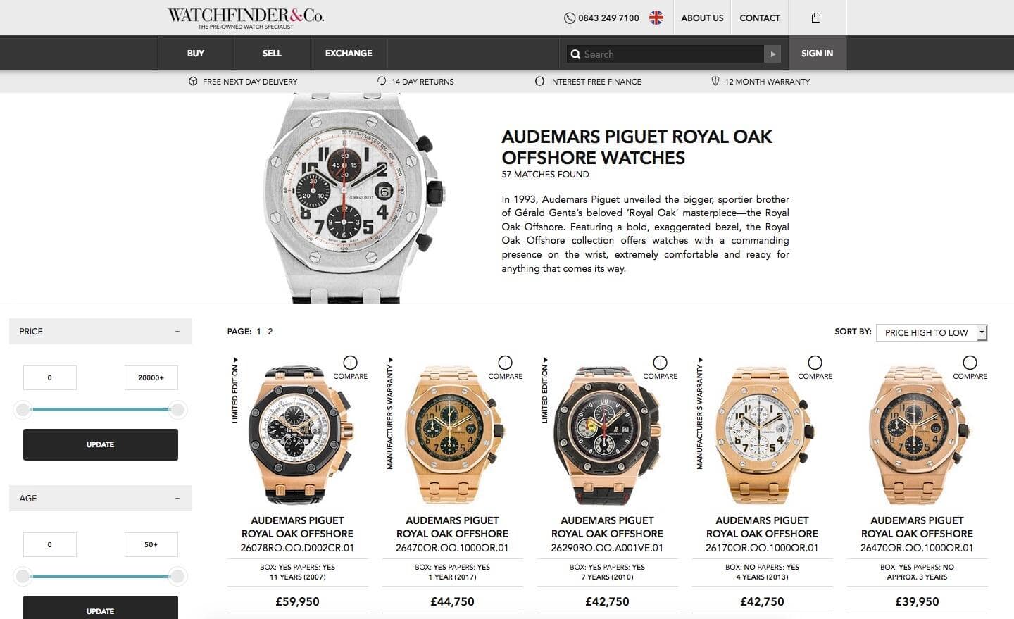 Watchfinder: Uhren von Audemars Piguet