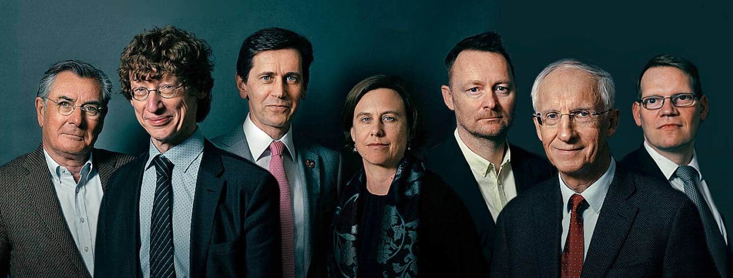 Private Banking Rating Jury: Kurt Haug, Jurypräsident Thorsten Hens, Peter Wüthrich, Stephanie Feigt, Erich Gerbl, Alex Hinder, Dirk Rathjen (v.l.).