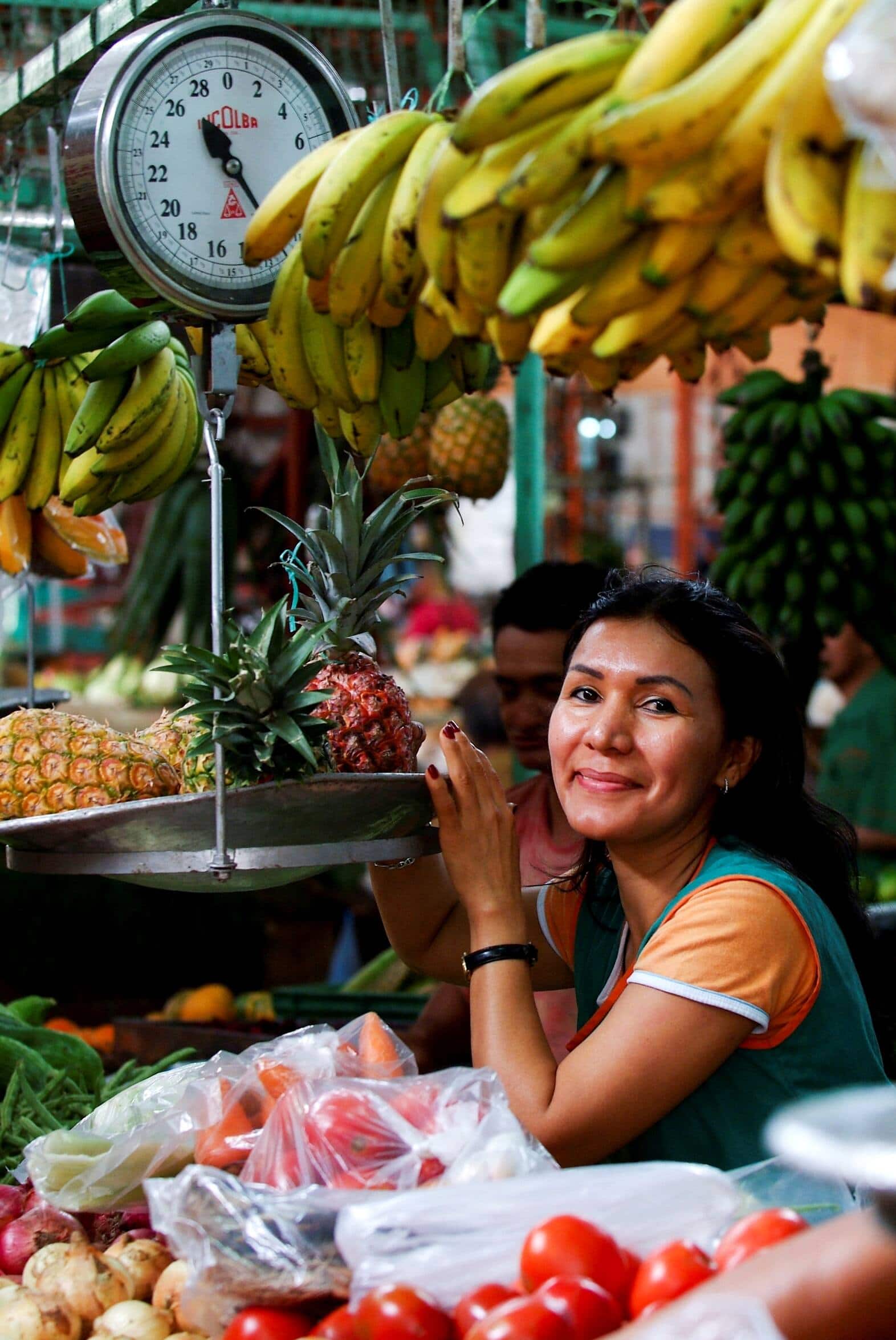 Gemüsemarktstand in Bogotá