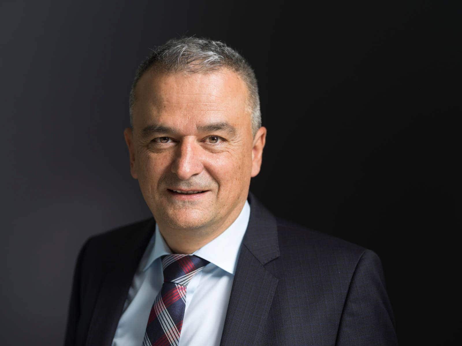 Coop-CEO Joos Sutter 2018 am Hauptsitz von Coop in Basel.