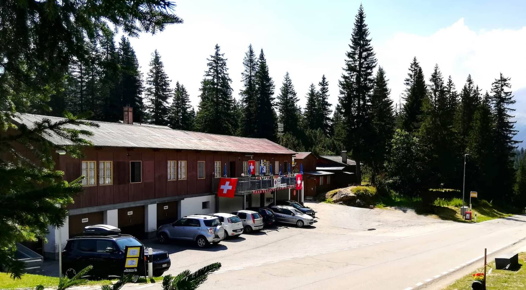 Das Restaurant Capanna Genziana.