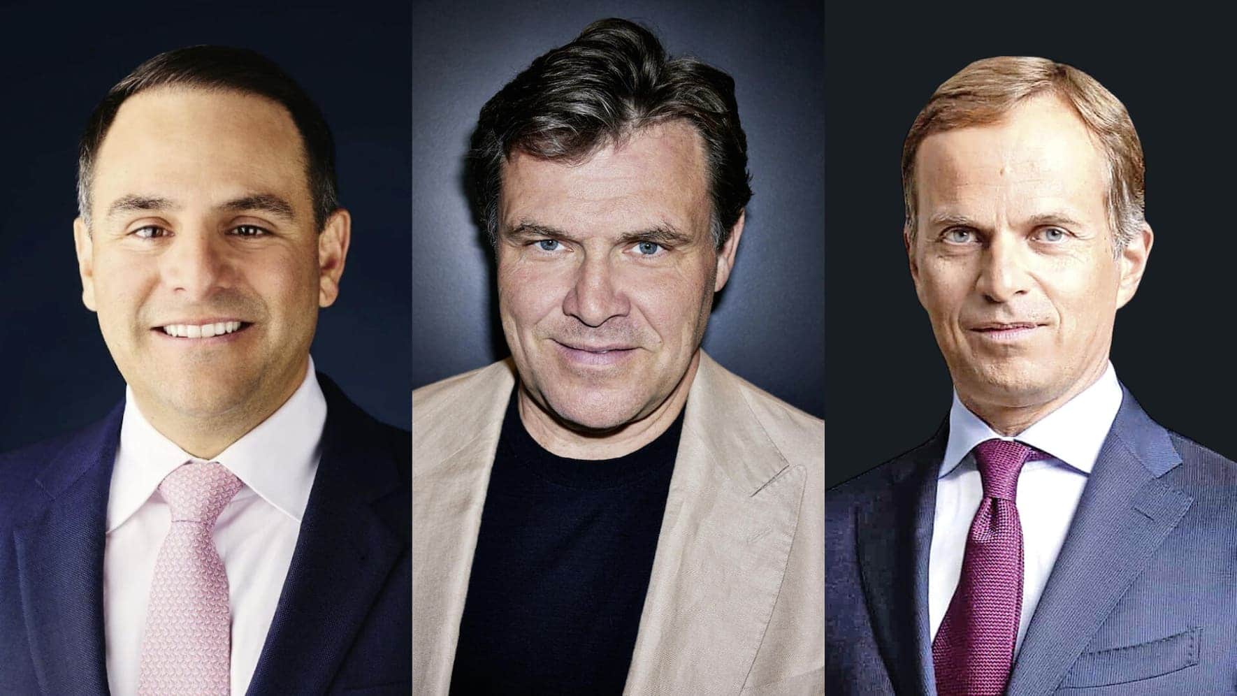 Carlos Trujillo, Alfred Gantner, Jean-Frédéric Dufour (v.l.).