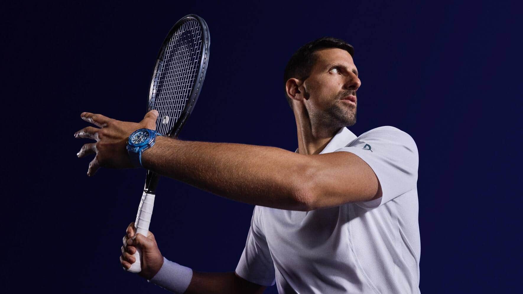 Novak Djokovic und die Uhr.
