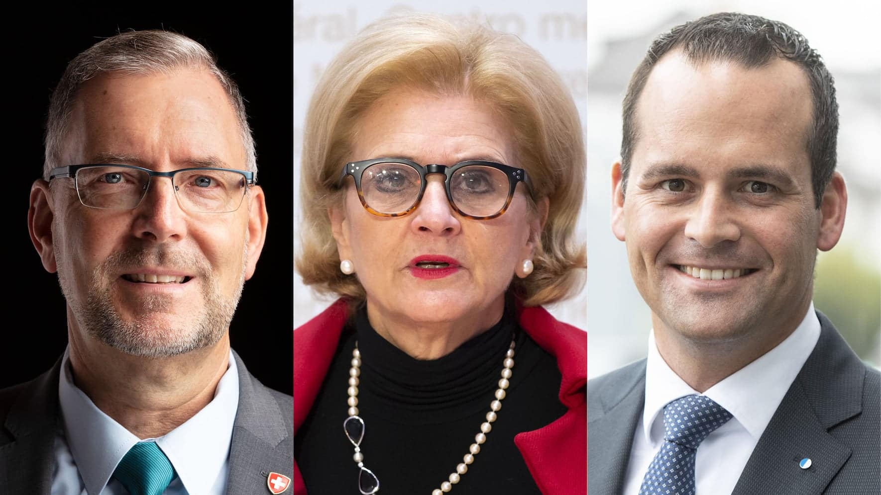 Hans-Peter Portmann, Doris Fiala und Damian Müller