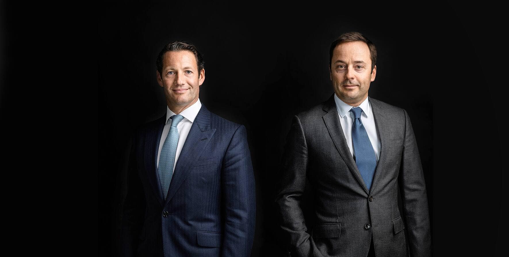 Marc Pictet (45, l.) leitet die Informatik, Bertrand Demole (46) verantwortet den Handel und die Alternativen Anlagen