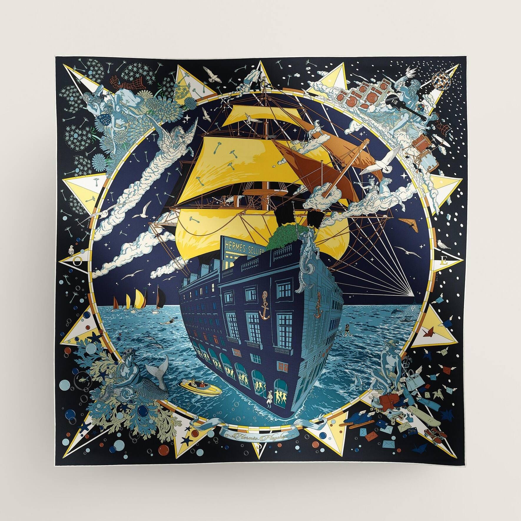 Das Foulard vom Künstler Dimitri Rybaltchenko.