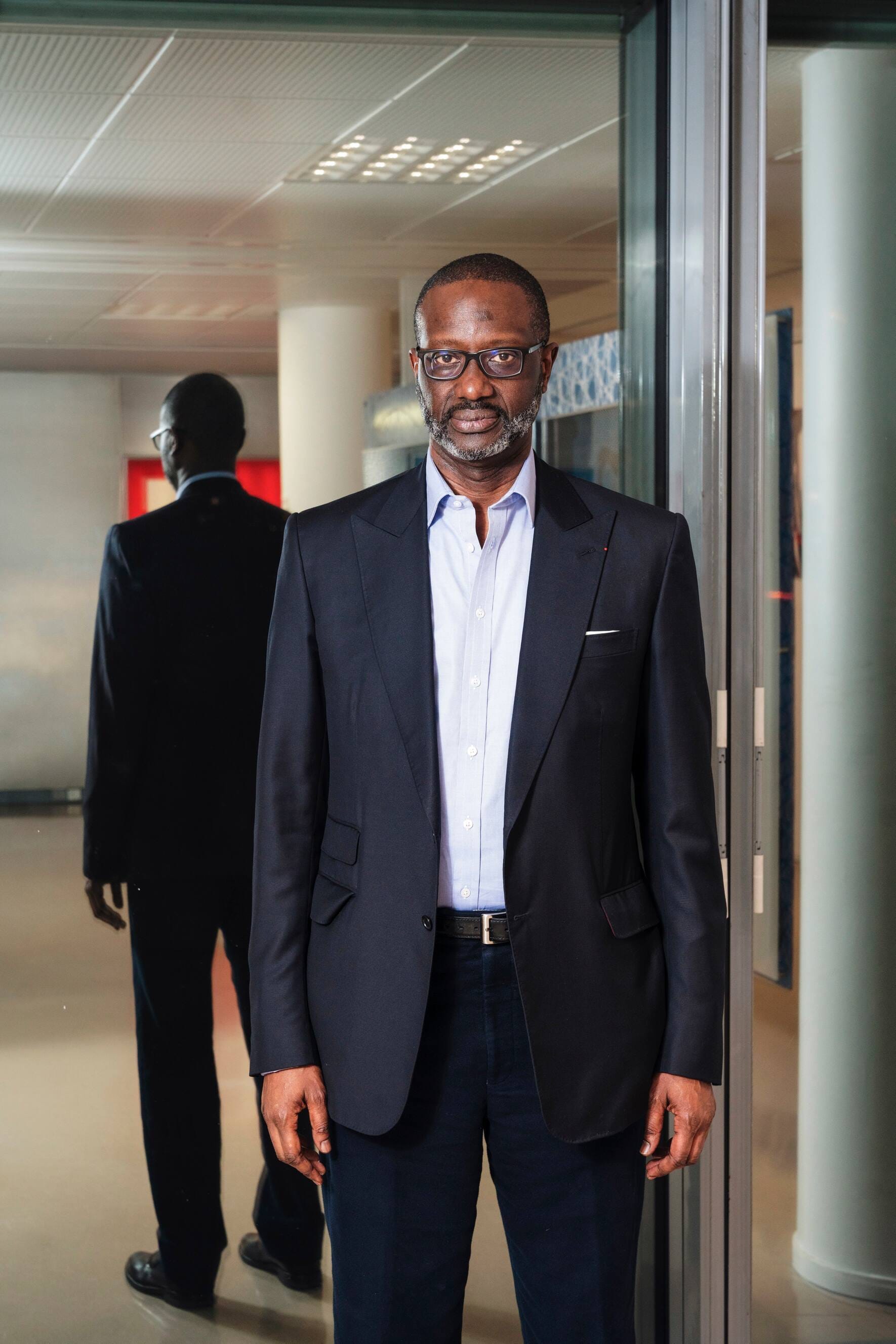 Portrait of Tidjane Thiam at RFI headquarters 02/12/2021 ©Francois Grivelet/opale.photo