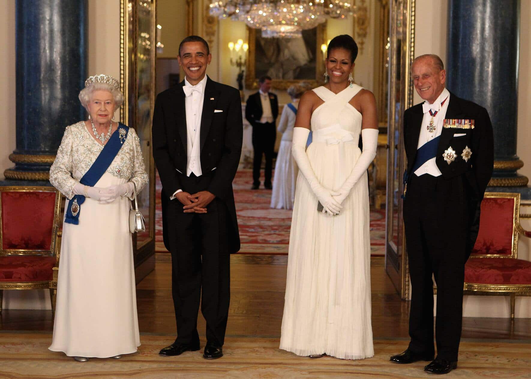 Queen, Barack Obama, Michelle Obama, Prinz Philipp